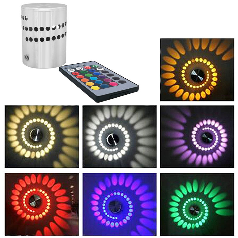 Ceiling mounted porous rgb LED Ceiling Wall Lamp with remote controller for indoor Restaurant Bar light sconce courtyard, news