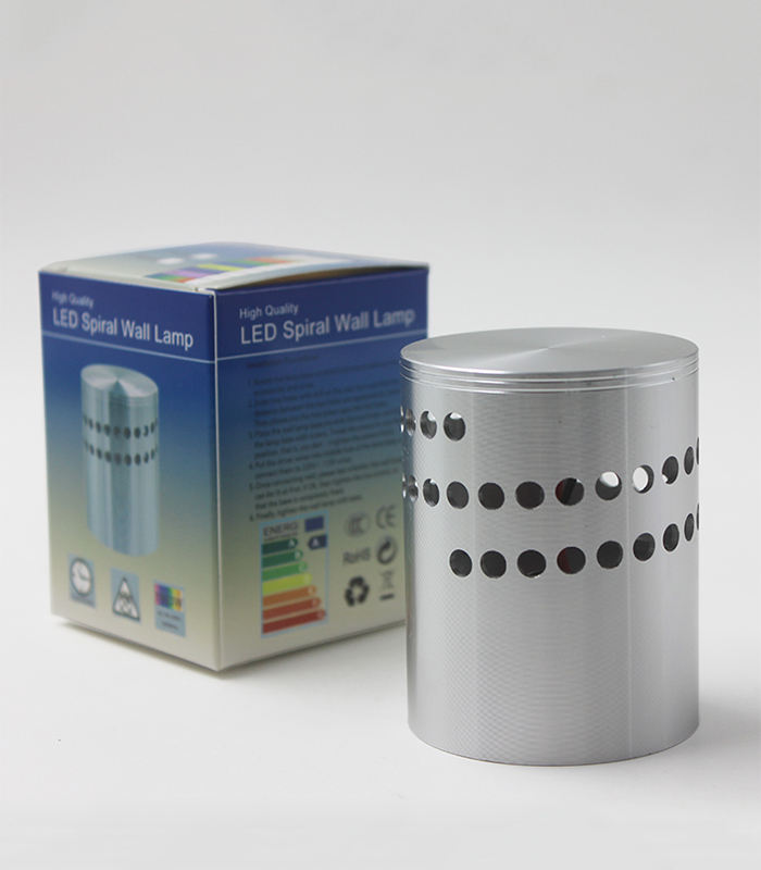 Factory Directly wall-mounted led wall light spiral hole mounted good price led home bar lights