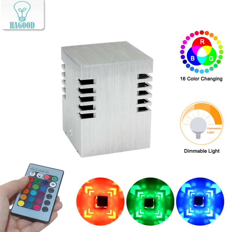 3W LED Wall Sconce AC85-265V Novelties Square Hole Luminous Wall Lamps for loft stairs Decoration