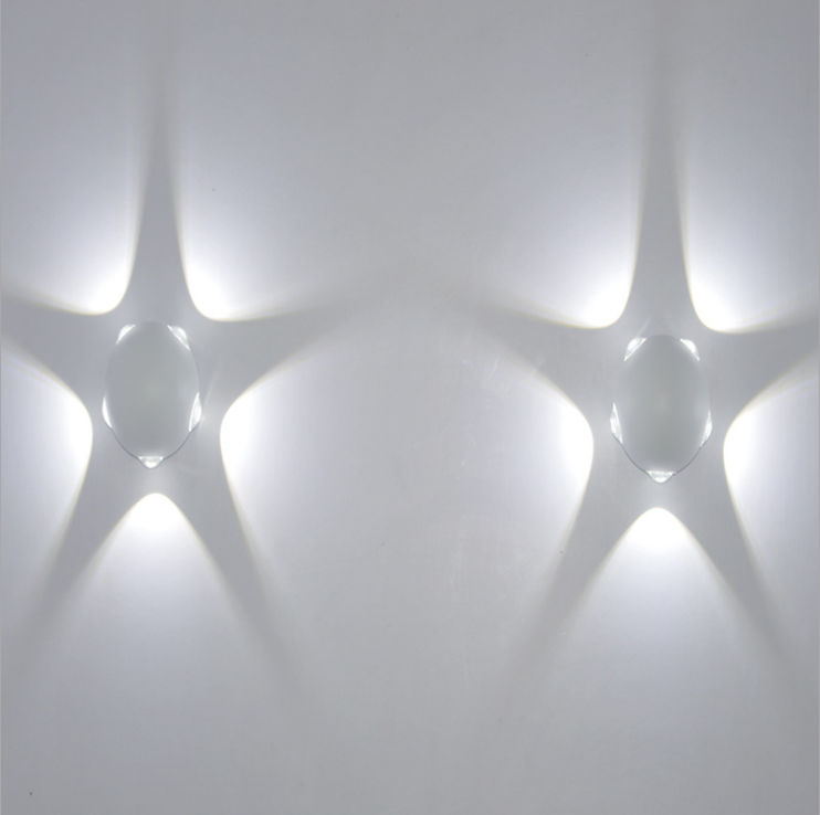 10W creative round LED outdoor wall lamp corridor five-sided luminous wall lamp10W Creative Round LED Outdoor Wall Lamp Corridor Five-sided Luminous Wall Lamp