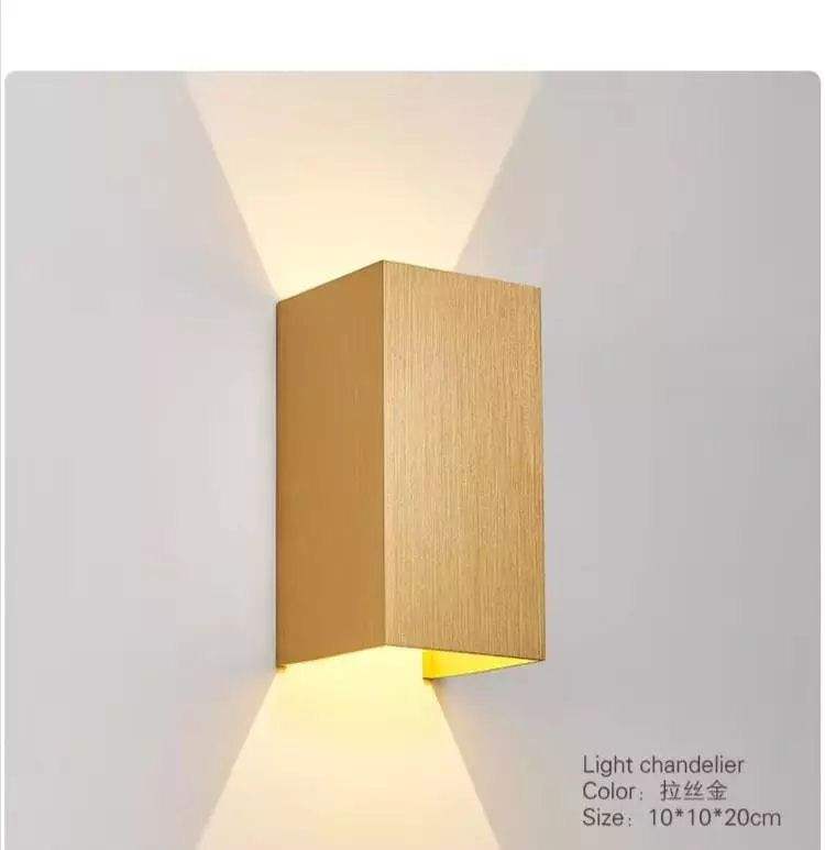 12W Led Wall Light Outside LED Wall Sconce IP65 Waterproof Square Metal Bulkhead Lights