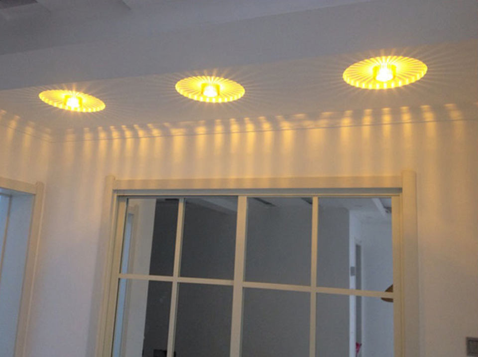 Wholesale Novelty Sunflower Aluminum AC85-265V 3W RGB LED Wall Sconce Lamp Fixtures for KTV Bar Wall Ceiling New Year Decoration