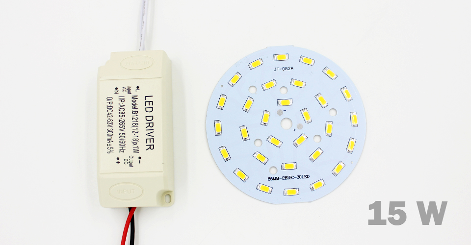 3W 5W 7W 9W 12W 15W 18W 24W SMD5730 Light-emitting diode chip+plastic shell LED driver power supply for LED ceiling light