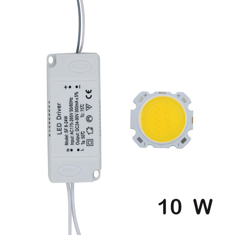 LED COB Lamp Bead 10W-30W Light Source Chip+LED Driver Power Supply Adapter Cold/Warm/Natural White for diy LED Spot light