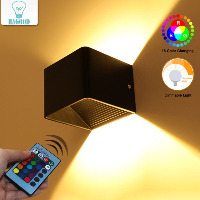 Hotel Room Wall Light Cheap Staircase Led Wall Sconce Modern Sconces Indoor Square Wall-mounted E-commerce RGB Club Novelty KTV