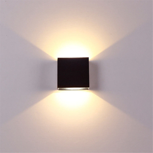 Cube CoB 6W LED Up And Down Wall Sconce AC85-265V Bedroom Bedside Cube Wall Light Indoor Aluminium Decoration Lighting Fixture