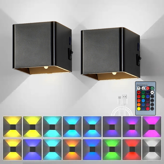 USB Rechargeable Wall Lamp Wireless Wall Lamp Magnetic Wall Lamp without Drilling Installation Hot USB Wall Lamp Aluminum