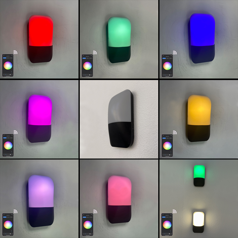 9W Tuya APP Control Wall Lamp Led Light App Control App Control Light App Controlled Led Lights Rainbow Bean Wall Lamp Smart Wall Lamp