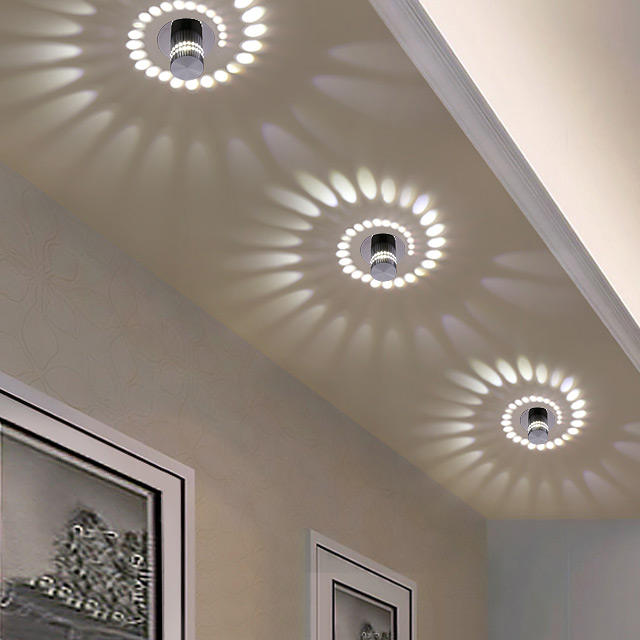 Embedded Spiral Hole Ceiling Light Indoor Lighting Decorative Wall Light RGB with Controller