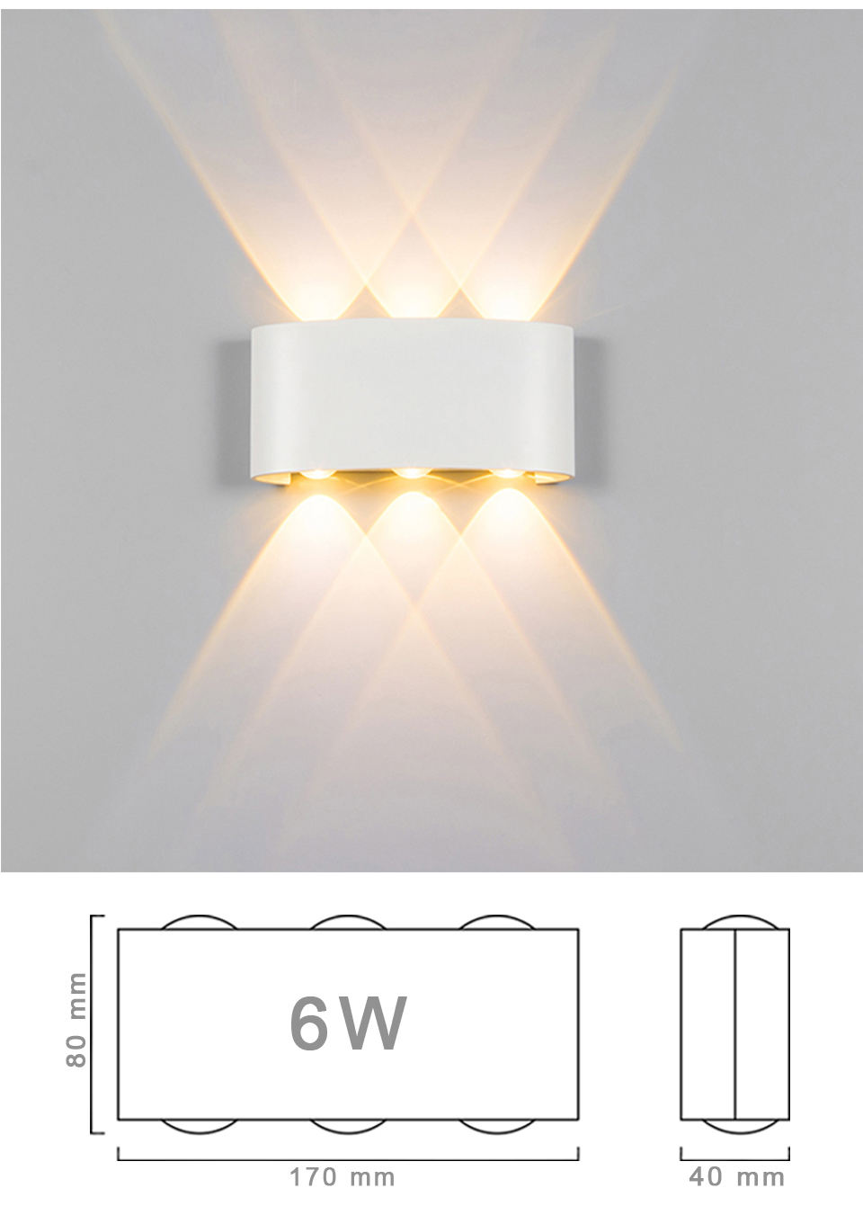 Modern Outdoor Indoor Hotel Aisle Corridor Door Courtyard Staircase Porch LED Waterproof LED Wall Lamp