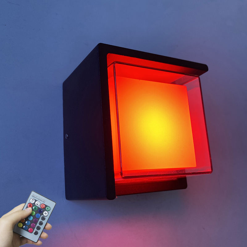 Decorative led lamp Acrylic square wall lighting indoor waterproof wall lamp with Aluminum outdoor nightlight