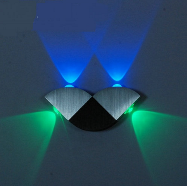 4W LED Wall Lamp Sconce Colorful Lighting Wall-Mounted Indoor Decoration Light for Loft Bathroom Living Room Home Lighting KTV