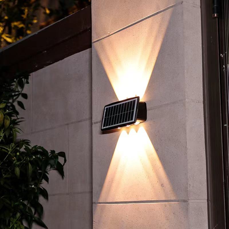 Solar Led Light Outdoor Waterproof Balcony Solar Hight Lights Courtyard Street Landscape Garden Decor Lamp Outdoor Wall Lamp