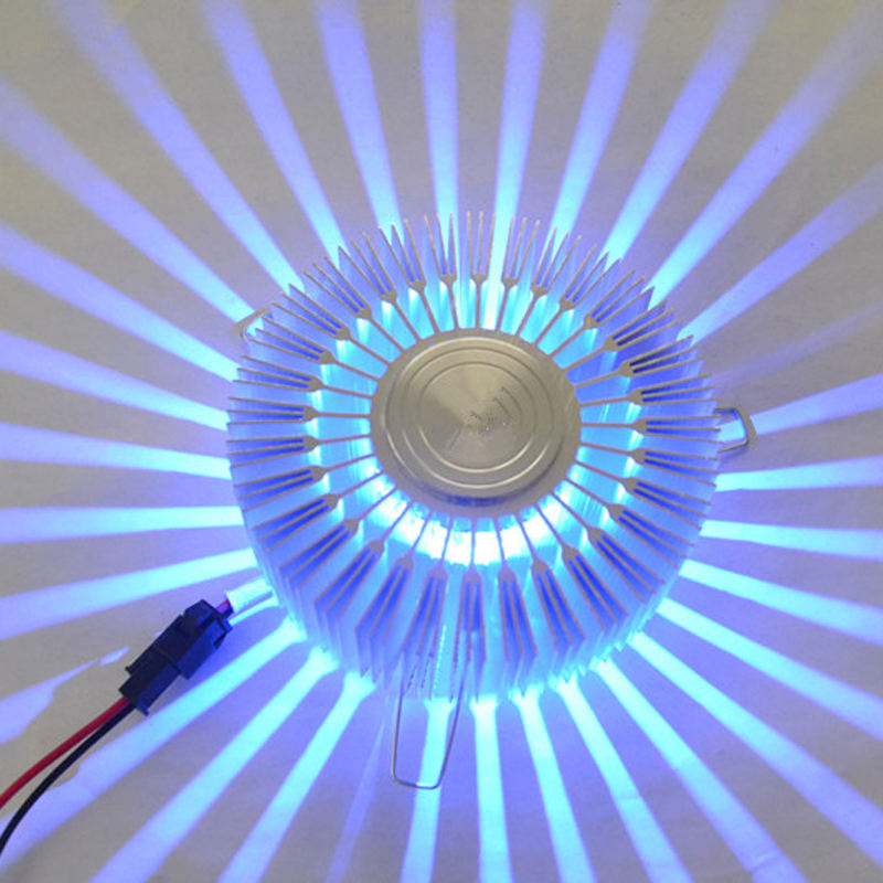 LED 3W Aluminum Wall Light Round Embedded LED Chip RGB Colorful Sunflower Background Wall Decorative Wall Lamp