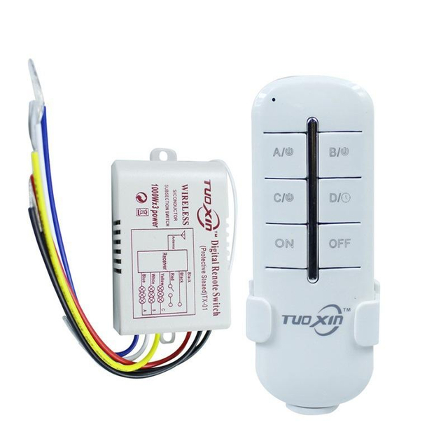 Wireless Remote Control Switch Smart Home Crystal Lamp Segment Controller 3-way Digital LED Light Digital Switch Wholesale