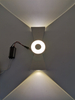 6W Outdoor Waterproof chinese knot shape Wall Lamp COB chip up and down sconce Aluminum ip65 Wall Light square Porch Garden