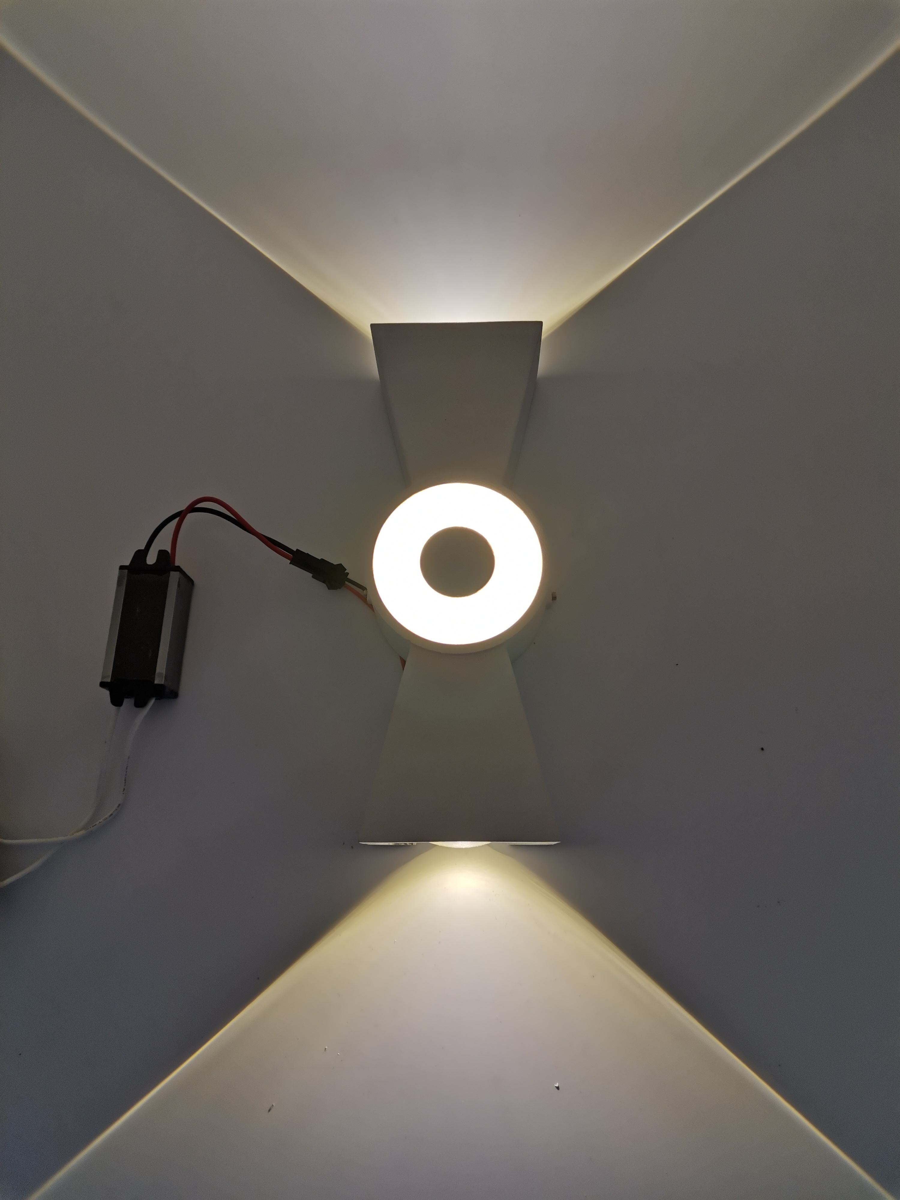 6W Outdoor Waterproof chinese knot shape Wall Lamp COB chip up and down sconce Aluminum ip65 Wall Light square Porch Garden