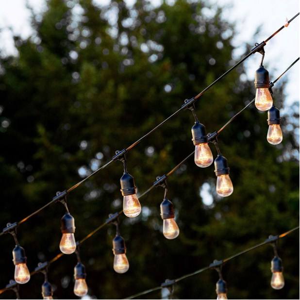 Smart garden lighting 15m RGB garden atmosphere lighting wire smart phone control E27 plug manufacturer direct sales