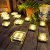 Colorful solar lights ice shaped light outdoor led light wall Solar tile lamp square lamp ice shaped decorative light solar buried lamp IP65 waterproof step outdoor decoration