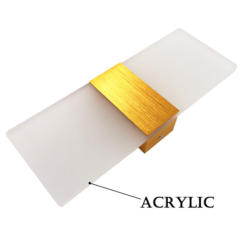 High Quality Lamp Indoor Wall Lamps With BOM/One-stop Service Right angle Golden Acrylic wall lamp