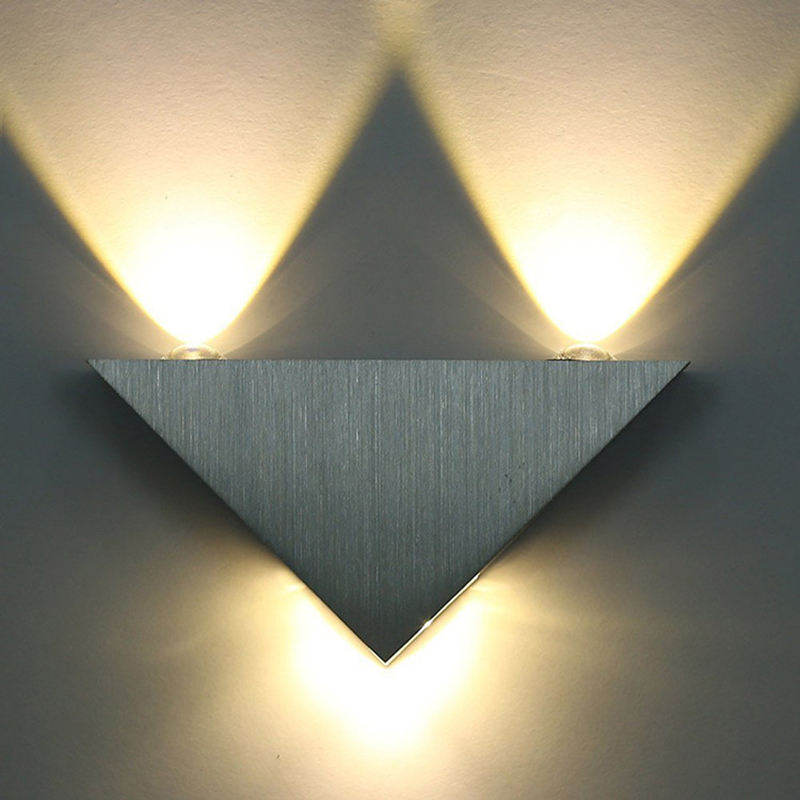 3W 9W Triangular Wall Lamp Corridor Lamp Wall Lamp Triangular Shape Indoor Wall Light Unique Night Lamp for Hotel And Living Room Decoration