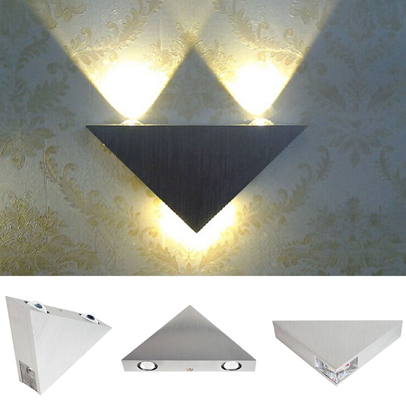 3W 9W Triangular Wall Lamp Corridor Lamp Wall Lamp Triangular Shape Indoor Wall Light Unique Night Lamp for Hotel And Living Room Decoration