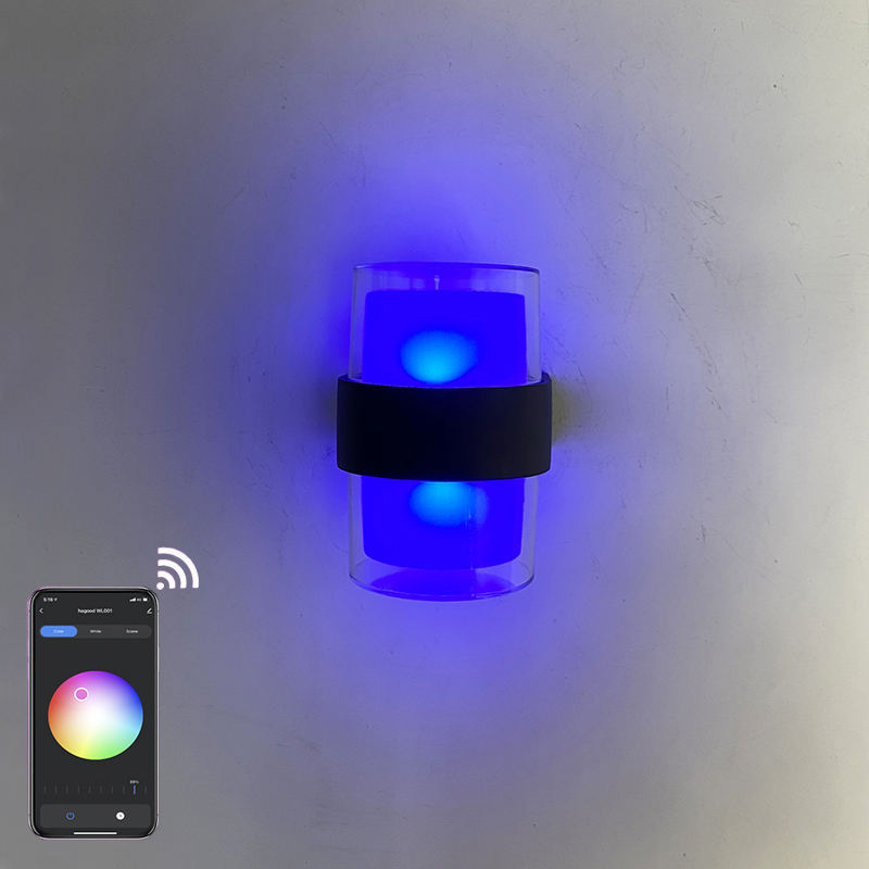 2023 Intelligent Wall Lamp LED Intelligent Wall Lamp IP65 Waterproof And Colorful Fashionable Decorative Wall Lamp Tuya