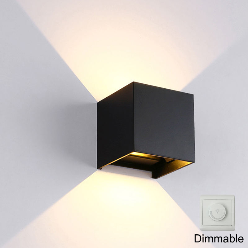 Dimmable Light Waterproof Garden 12W LED Wandlamp Brace Wall Night Light Decorate for Outdoor Lighting