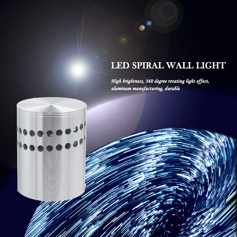 Mixed light of spiral hole wall lamp with factory price and fancy modern indoor night light RGB With Remote Control