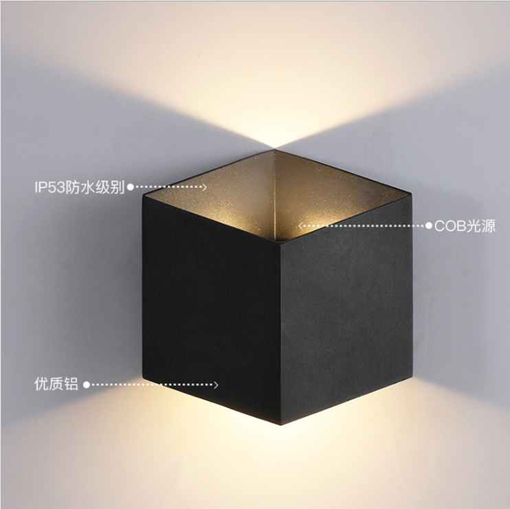 Modern Led Light 120mm Cubic Waterproof Wall Lamp And Decorative Outdoor Nightlight for Home And Garden Cheap Pricec