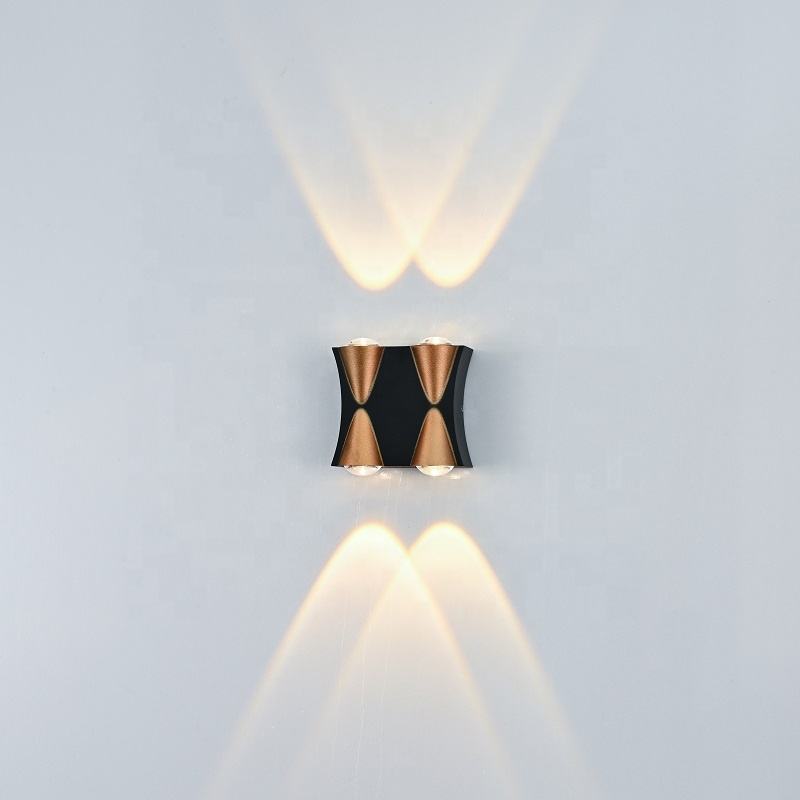Waterproof 4/6W LED Wall Lamp Indoor Outdoor Aluminum Wall Light Surface Mounted LED Garden Porch Light Decoration Accessories
