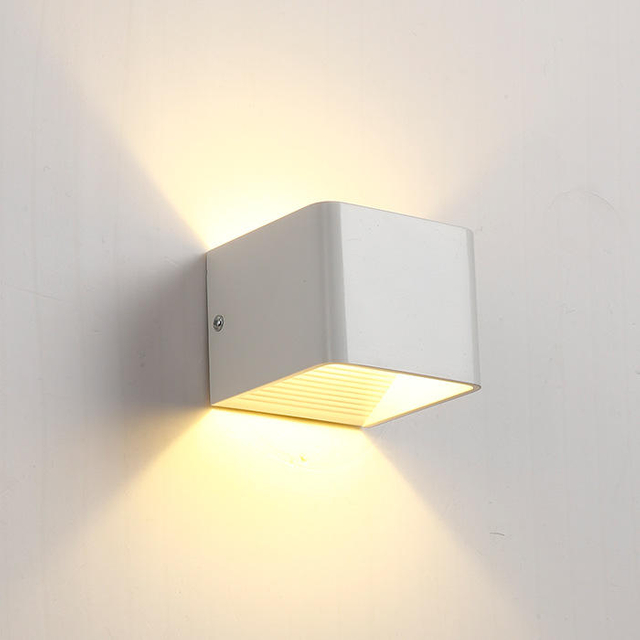 3W Square Wall Lamp RGB with Remote Control Wall Lamp White Wall Lamp Black Wall Lamp Indoor Decoration Lighting Corridor Aluminum Wall Sconce