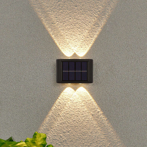  6LED up and down solar wall light outdoor decoration garden courtyard home wall light waterproof luminous outdoor goods