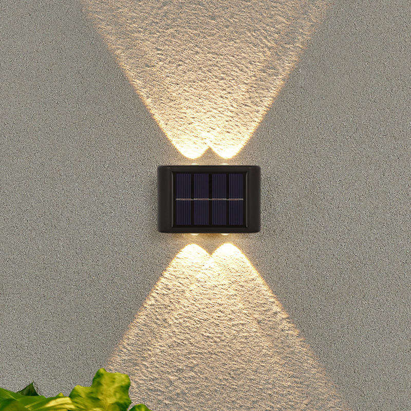  6LED up and down solar wall light outdoor decoration garden courtyard home wall light waterproof luminous outdoor goods