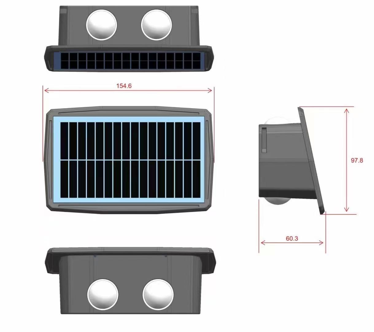 4W 6W Solar Led Light Outdoor Waterproof Solar Hight Lights Wall sconce Smart wall lamp solar wall Outdoor lamp