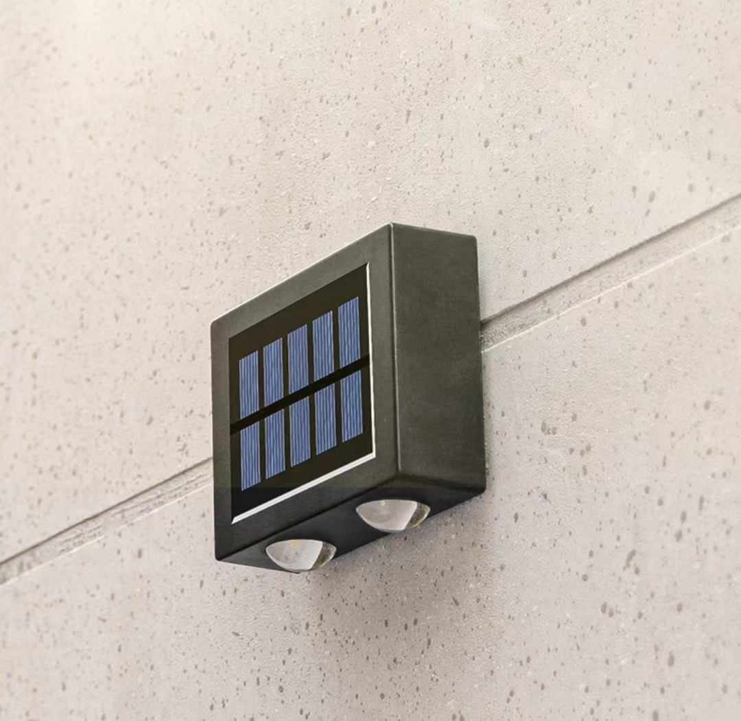 4LED up and down solar wall light outdoor decoration garden courtyard home wall light waterproof solar light garden