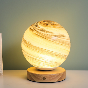 Planet glass lamp moon Planet lamp decoration bedroom bedside nightlight Creative birthday gift chargeable desk lamp table light