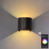 9W RGB TUYA APP control LED Wall sconce Waterproof IP65 Porch Garden up and down Wall Lamp Semicircular waterproof wall lamp