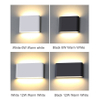 12W IP65 Outdoor lighting Modern Wall Lamp Indoor Waterproof LED Wall lamp Living room Light square led wall light