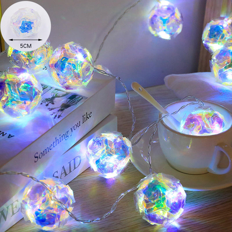 LED Christmas Decoration Light New Year Room Decor Garland Holiday Ornaments Outdoor Garden Decor String Lamp Santa Claus Lights