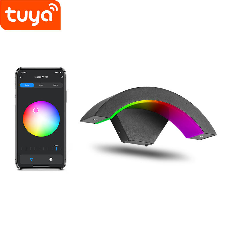 Tuya APP control 9W 12W Wall Lamp App Control Smart outdoor Lighting Acrylic Wall Mounted Light Led Smart Wall Lamps Sconce