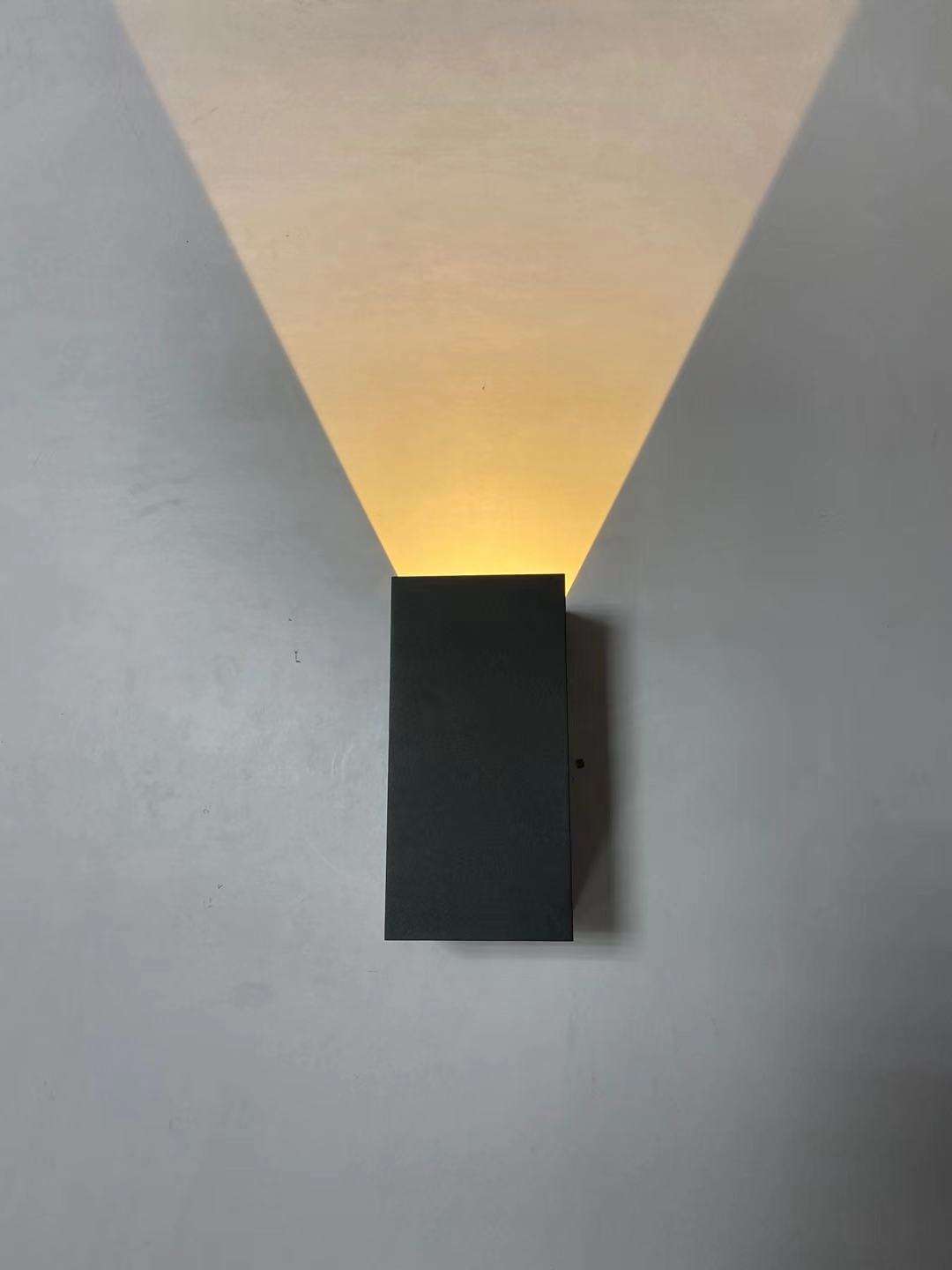 12W 20CM Black and White Cube waterproof LED wall lamp ip65 Wall Light square Porch Garden Up and Down