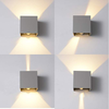 LED 12W led outdoor wall sconce Wall Light Up And Down Outdoor Waterproof IP65 Porch Garden Wall Lamp With Motion Sensor Decoration Lighting