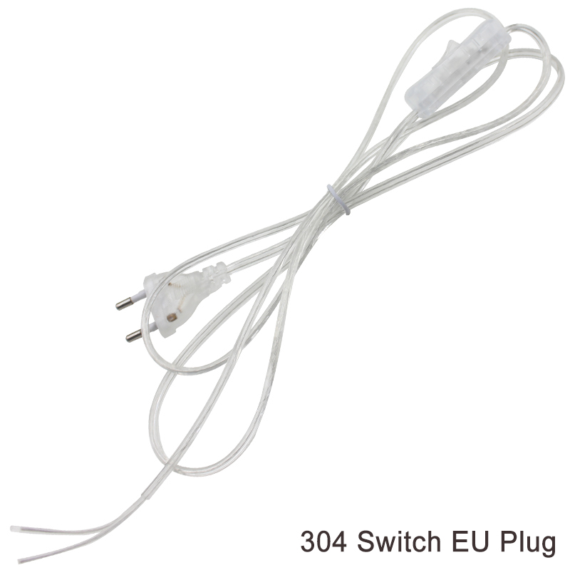 Line Cable 303 /304 /317 /301 Dimmer Power Cord /Double Button Switch EU Plug Wire For LED Bulb/Desk Light Luminary USA