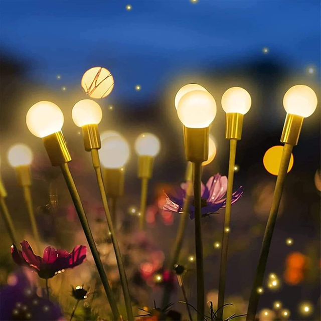 Firefly solar lamp Grass solar lamp led solar light Outdoor garden decorative landscape lights multi color changing solar powered LED flower lights for yard