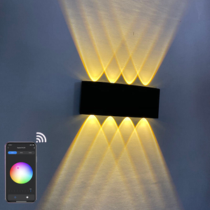 AC85-265V App Remote Control Bluetooth-compatible Dimmable, Wall Sconce Modern RGB Wall Lamp LED Hotel Led Light 
