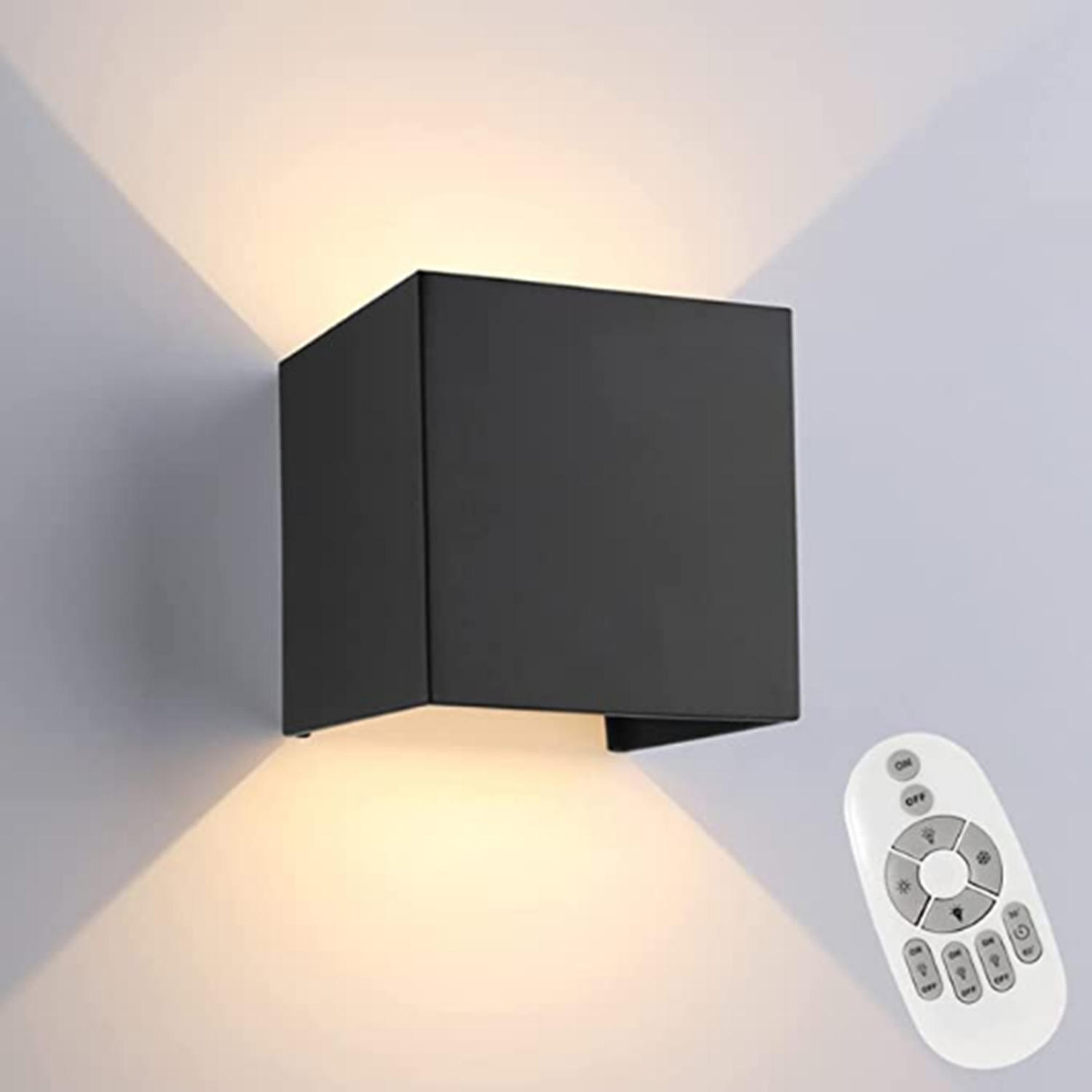 Square Led Wall Lights Outdoor Aisle Corridor Dimmable Multicolor Up Down Lamp With Motion Sensor for Wall KTV Bar Bedroom