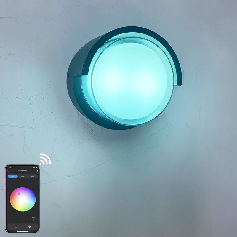 Wandleuchte Hagood 2023 Tuya APP High Quality Outdoor sconce Wifi Waterproof Wall Lamp Color Changing by smart app lamp
