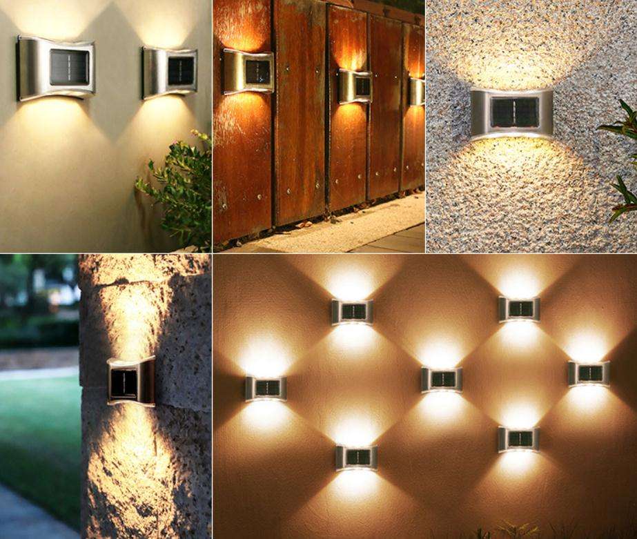 6LED solar lamp IP65 waterproof outdoor lamp courtyard wall lamp for garden villa decoration LED garden wall light6LED Solar Lamp IP65 Waterproof Outdoor Lamp Courtyard Wall Lamp for Garden Villa Decoration LED Garden Wall Light