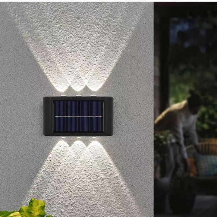 4LED 6LED up and down solar wall light outdoor decoration garden courtyard home wall light waterproof luminous outdoor